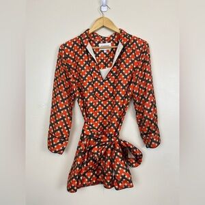 Elizabeth McKay 100% Silk Blouse Top Shirt in Thatch Preppy Contemporary